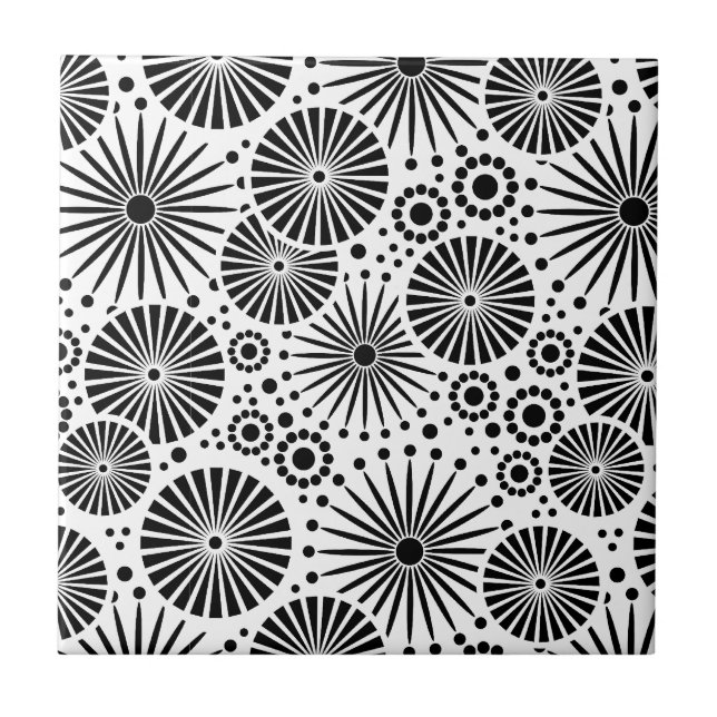 Azulejo preto e branco moderno (Frente)