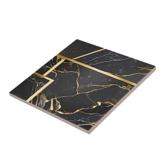 Azulejo preto e Dourado