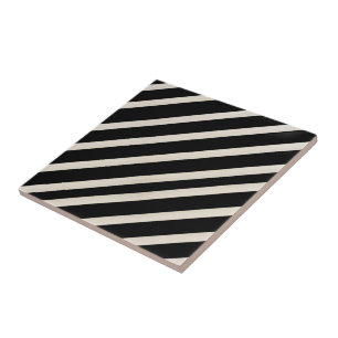 Azulejo Preto e Listra Bege
