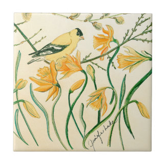 Azulejo primavera GoldfinchBox