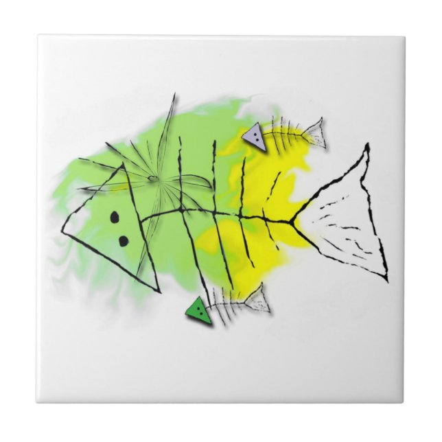 Azulejo Primitivo de Peixes (Frente)