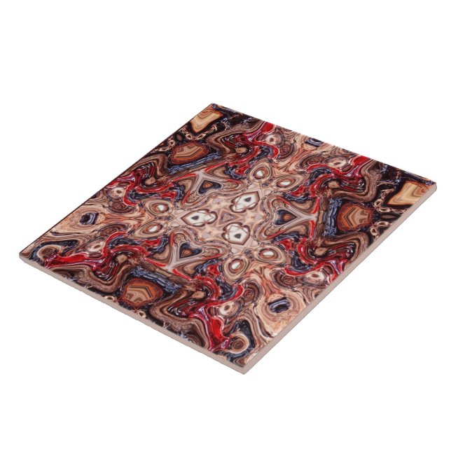 Azulejo psicadélico tribal da terra (Lateral)