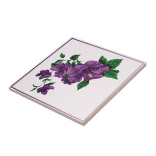 Azulejo Purple Floral Projetado