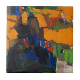 azulejo quadrado de 4,25 polegadas com design abst