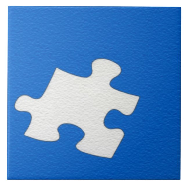 Azulejo Quebra-cabeça azul (Frente)