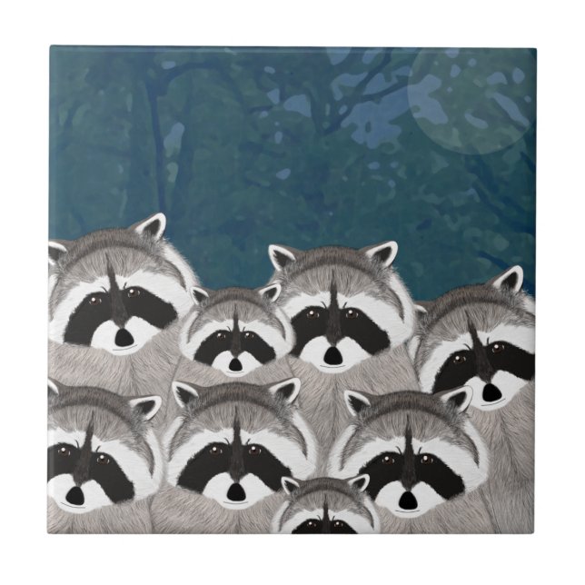 Azulejo Raccoons (Frente)