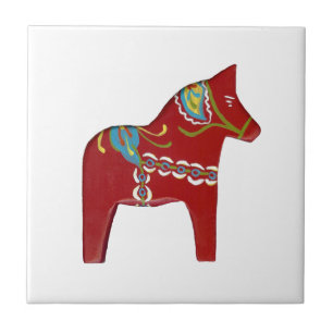 Azulejo Red Dala Horse