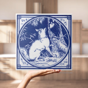 Azulejo Repro Victorian Minton com Lobo