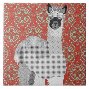 Azulejo retro da arte da alpaca