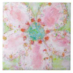 azulejo rosa