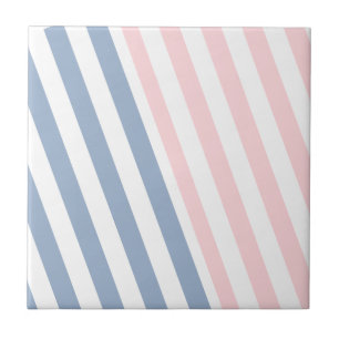 Azulejo Rosa e Azul Listrado