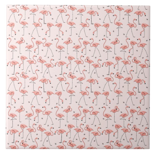 Azulejo Rosa Flamingos (Frente)