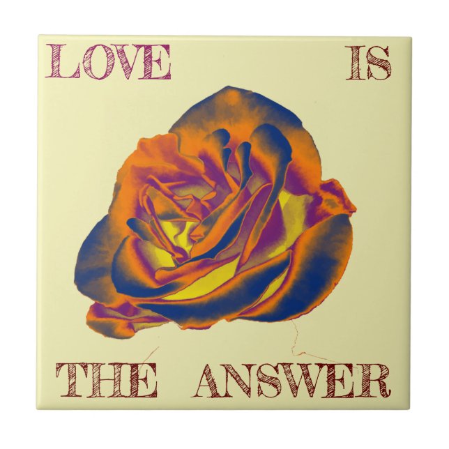 Azulejo Rosa laranja (Frente)