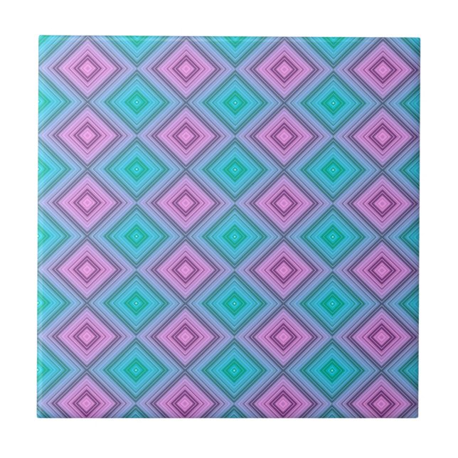 Azulejo Rosa Listra Verde (Frente)