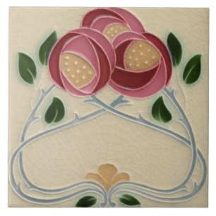 Azulejo - Rosas Cor-de-Rosa