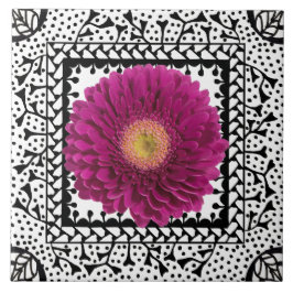 Azulejo roxo da margarida do Gerbera