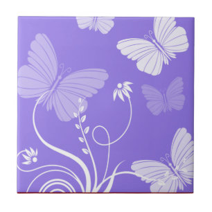Azulejo roxo das borboletas