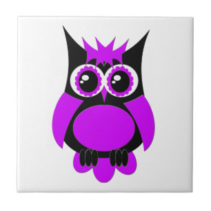 Azulejo Roxo Punk Owl