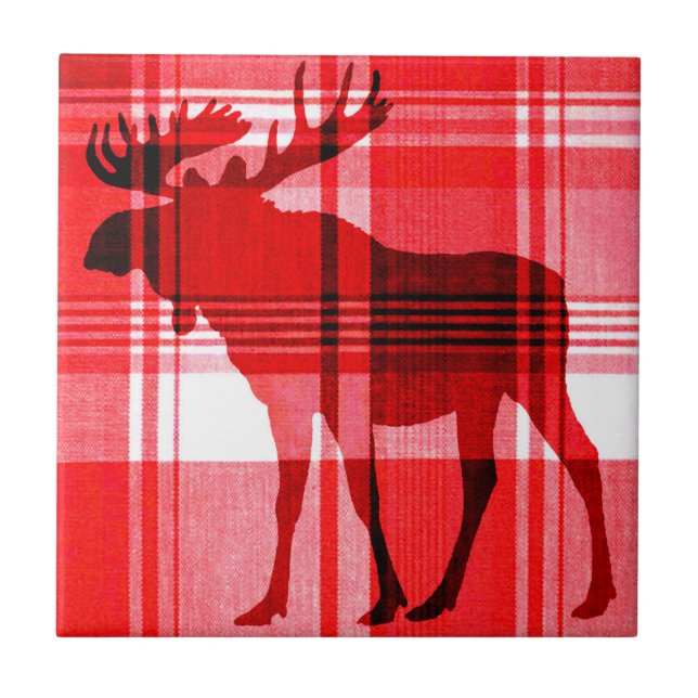 Azulejo ruivo de xadrez vermelho-claro (Frente)