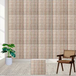 Azulejo Rustic Brown and White Checkered