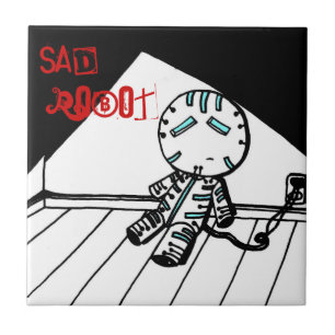 Azulejo Sad Robot