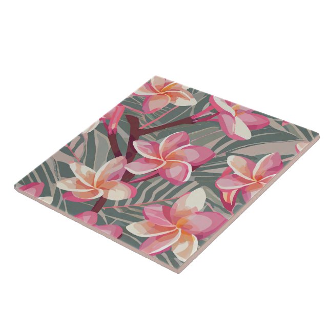 Azulejo sem costura - impressão tropical (Lateral)