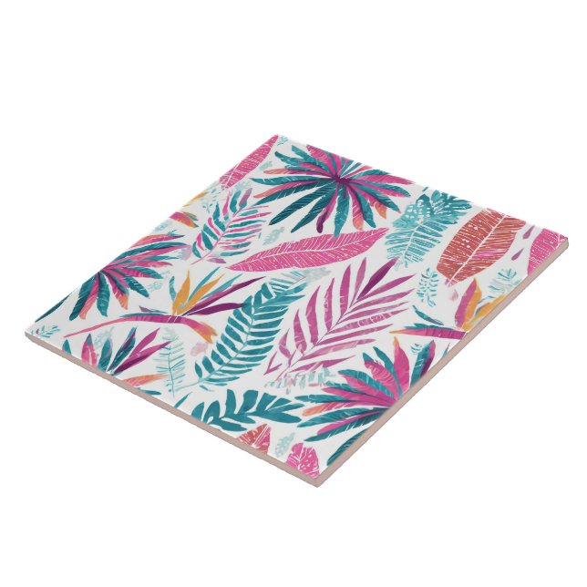 Azulejo sem costura - impressão tropical (Lateral)