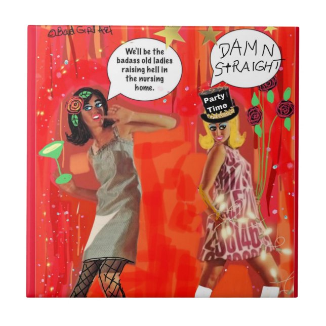 AZULEJO.Serão as velhas senhoras a criar o inferno (Frente)