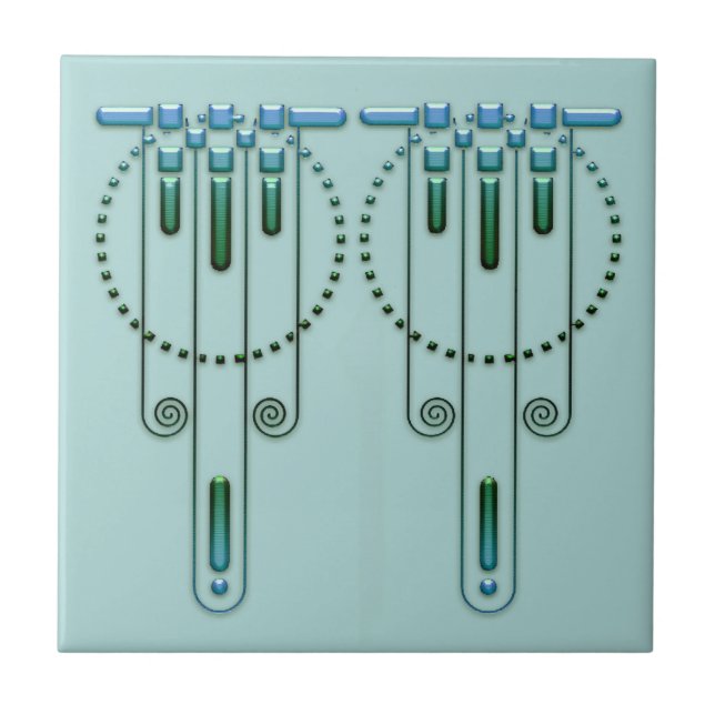 Azulejo "Shades de" Art Deco. (Frente)