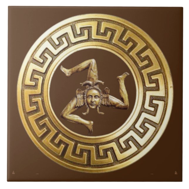 Azulejo Sicilia Trinacria (Frente)