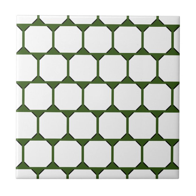 Azulejo Silvícola Verde-Cerâmica Pequeno (4,25" x  (Frente)