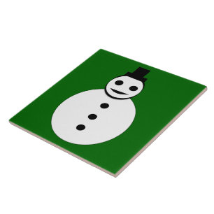 Azulejo Snowman de Natal Smiling