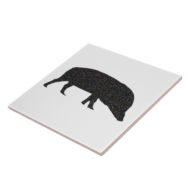 Azulejo Sparkly Pig (Lateral)