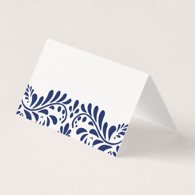 Azulejo Talavera Azul Fiesta Place Mesa Decor (Frente)