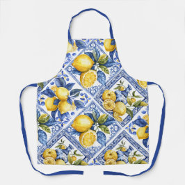 Azulejo Talavera bonito Limões Apron Impressão