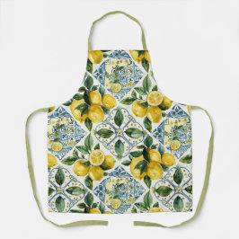 Azulejo Talavera bonito Limões Apron Impressão 3
