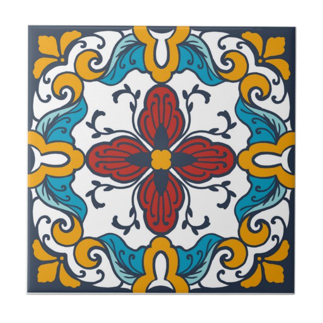 Azulejo Talavera inspirado (Frente)