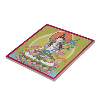AZULEJO - Tara branco, Buddha da longevidade