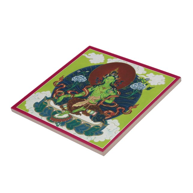 AZULEJO - Tara verde, Buddha fêmea o mais famoso (Lateral)