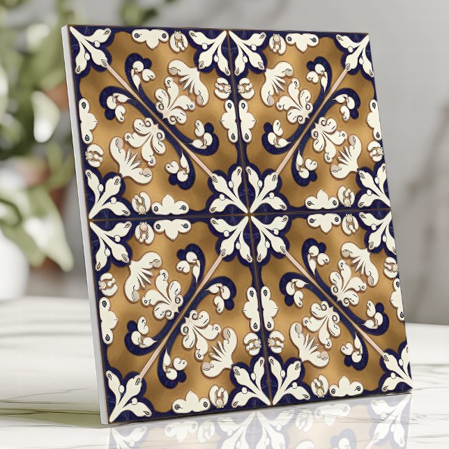 Azulejo Telha Espanhola Portuguesa Azul Cobalto Do (Criador carregado)