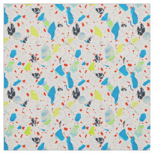 Azulejo Terrazzo - Neon on White Tecido