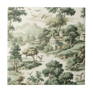 Azulejo Toile de Jouy de Balão de Ar Quente do Cam