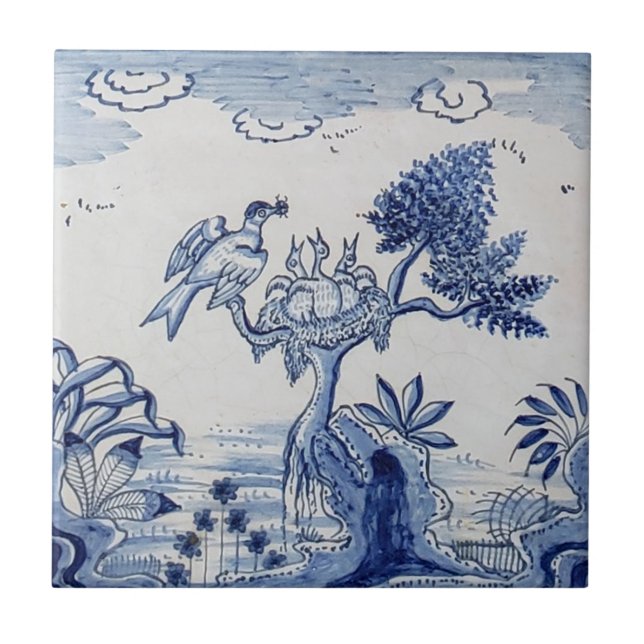 Azulejo tradicional com aves-30 (Frente)