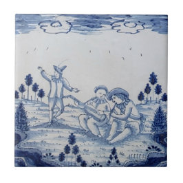 Azulejo Tradicional Delft com Músicos-Dancer-36