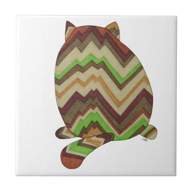 Azulejo traseiro de Gato Gordo (Frente)
