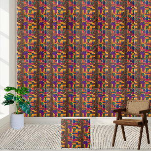 Azulejo Tribal Africano - Negrito e Colorido
