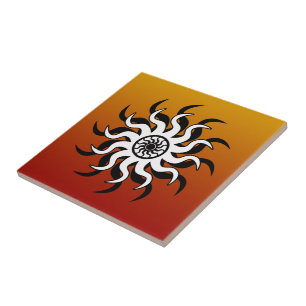 Azulejo tribal do design do sudoeste de Sun