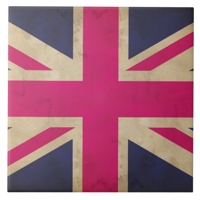 Azulejo/Trivet da bandeira de Union Jack (Frente)