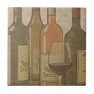 Azulejo Trivet da garrafa de vinho do vintage