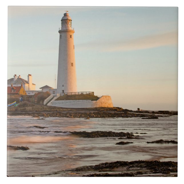 Azulejo/Trivet da Rua Mary's Lighthouse England (Frente)